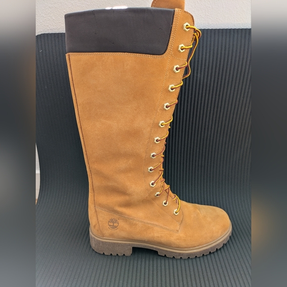 Timberland New Premium 14" Waterproof Lace Up Boots Wheat Nubuck Women’s Size 10 - Picture 3 of 14